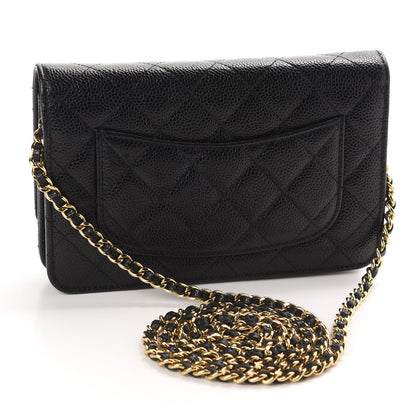 Chanel Caviar Quilted Wallet On Chain WOC Black 2 of 11