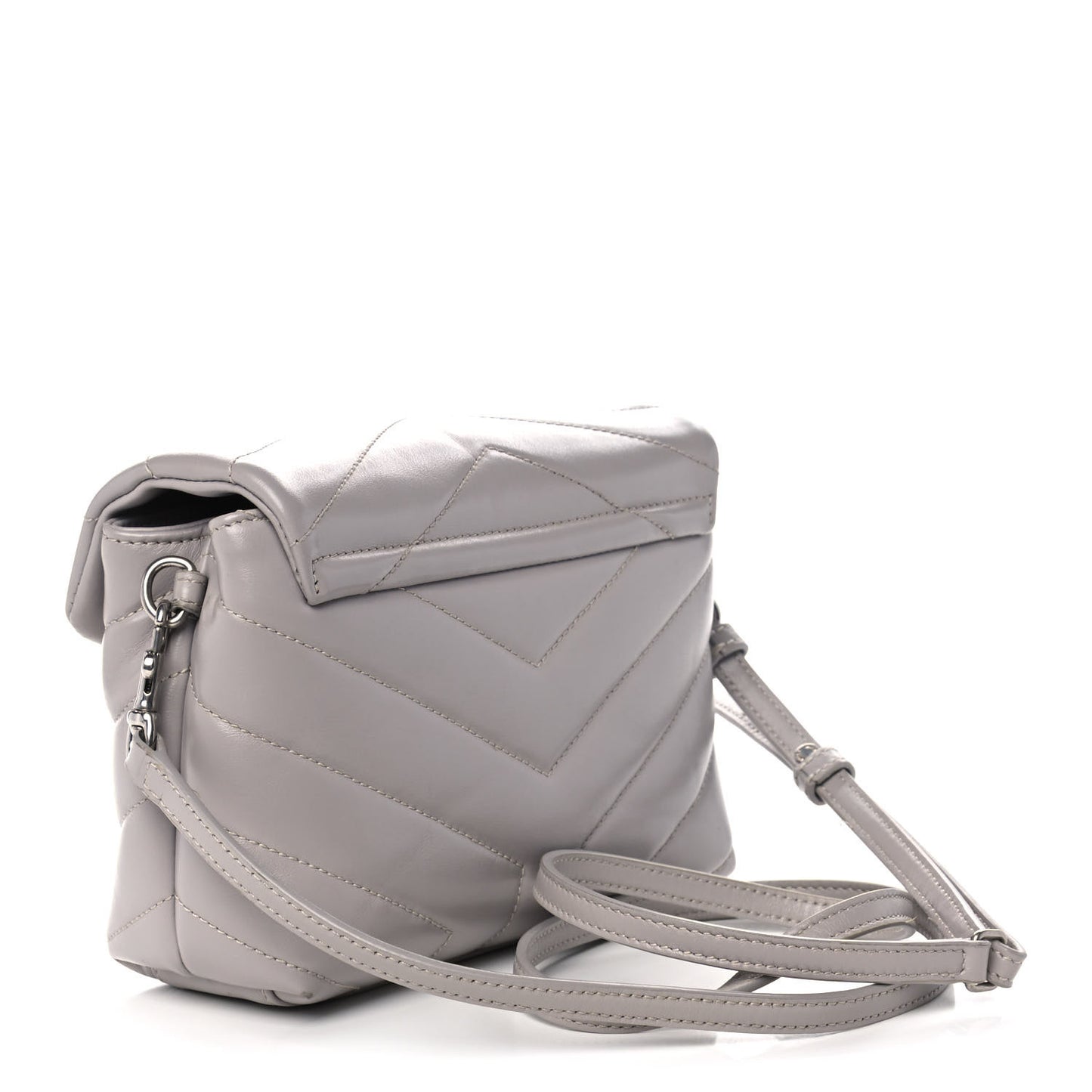 Calfskin Y Quilted Monogram Toy Loulou Satchel Granite