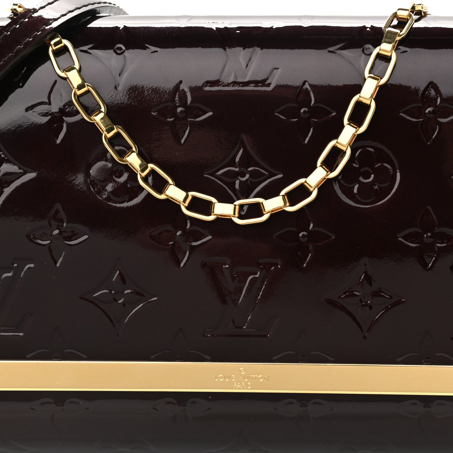 Louis Vuitton Vernis Ana Clutch Amarante 7 of 9
