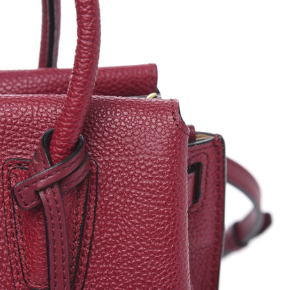 MCM Grained Calfskin Mini Milla Tote Burgundy 7 of 11