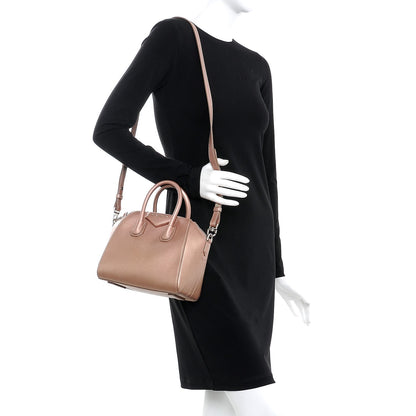 Givenchy Metallic Sugar Goatskin Mini Antigona Light Pink 2 of 9
