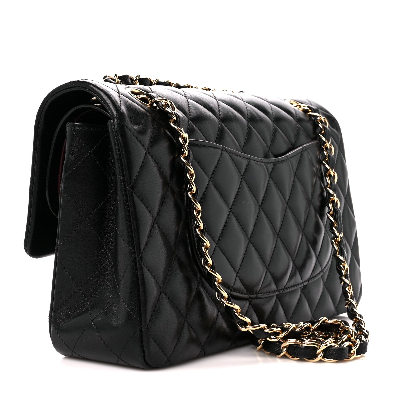 Chanel Lambskin Quilted Medium Double Flap Black 3 of 12