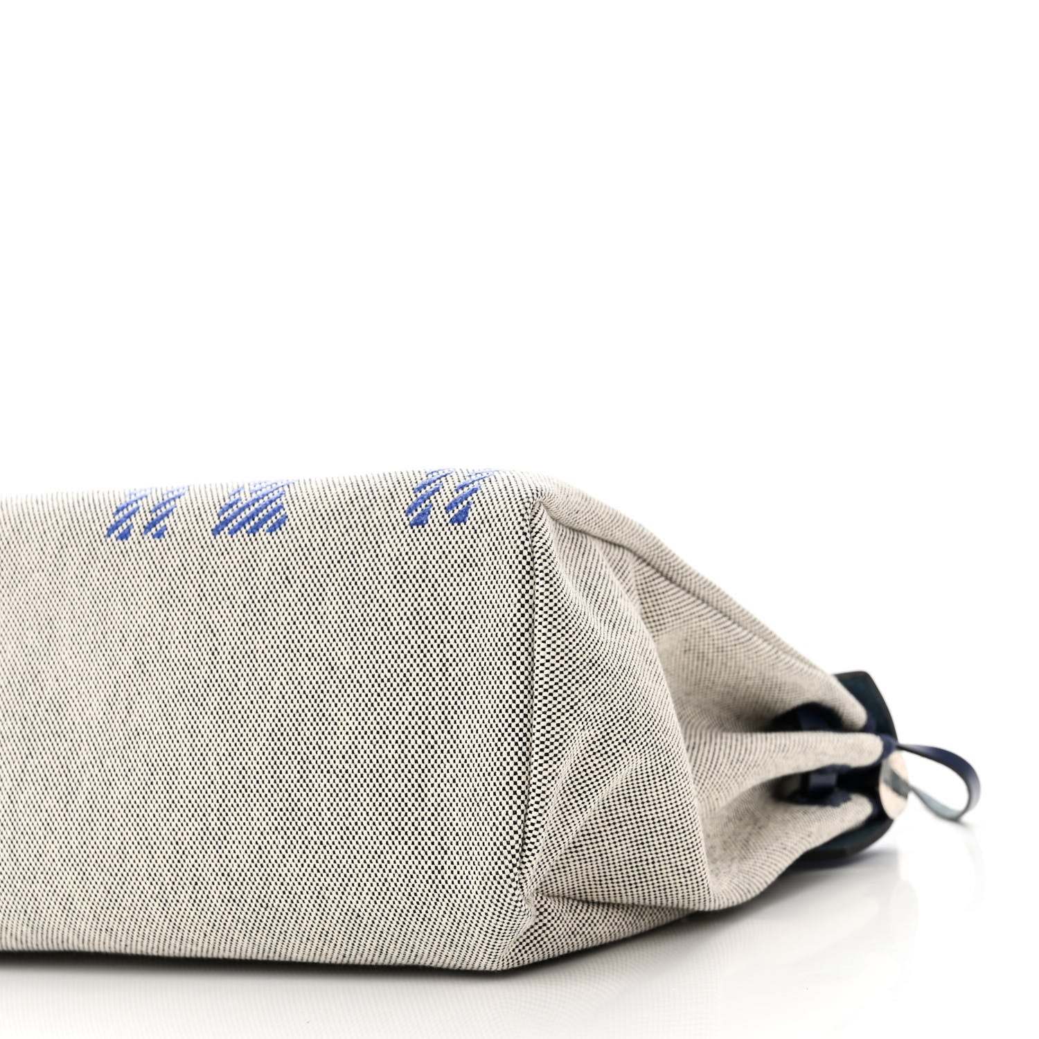 Hermes Vache Hunter Toile H Brides de Gala Herbag Zip Retourne 31 PM Bleu De France Ecru Black 11 of 12