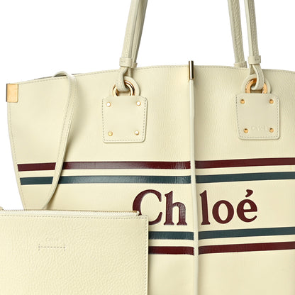 Chloe Smooth Calfskin Medium Vick Tote Off White 6 of 12