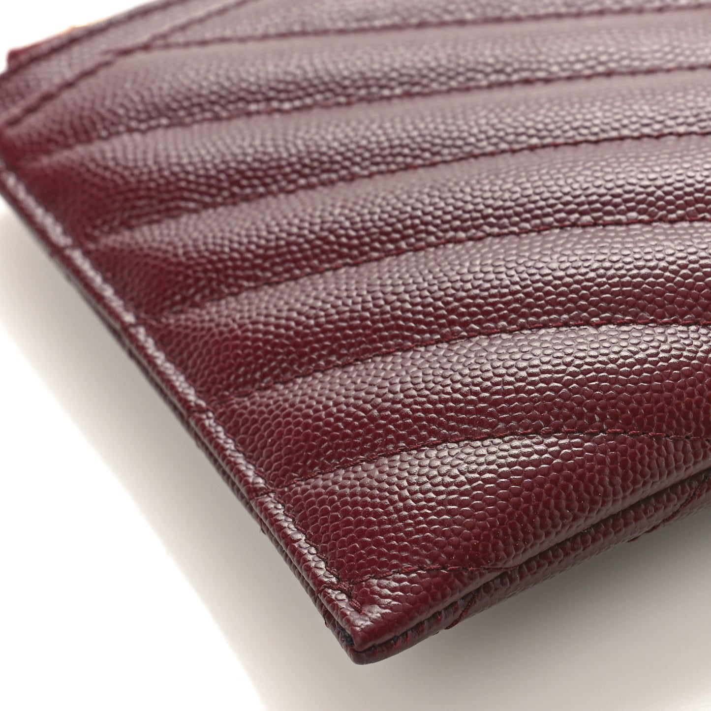 Grain De Poudre Matelasse Chevron Monogram Bill Pouch Rouge Legion