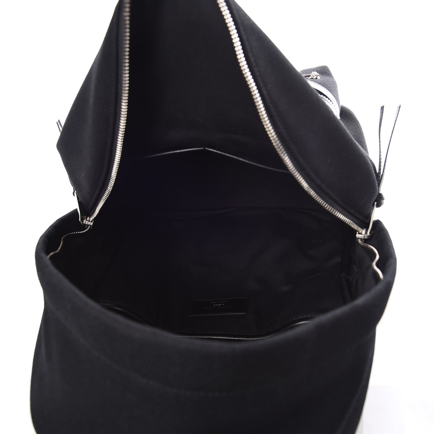 Saint Laurent Canvas Signature Heaven Embroidered Mini City Backpack Black 7 of 9