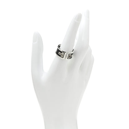 Tiffany Sterling Silver Black Ceramic T Cutout Ring 57 8 2 of 5