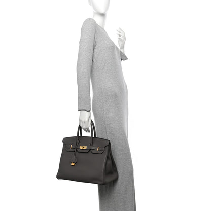 Hermes Togo Birkin 35 Etain Etain 2 of 13