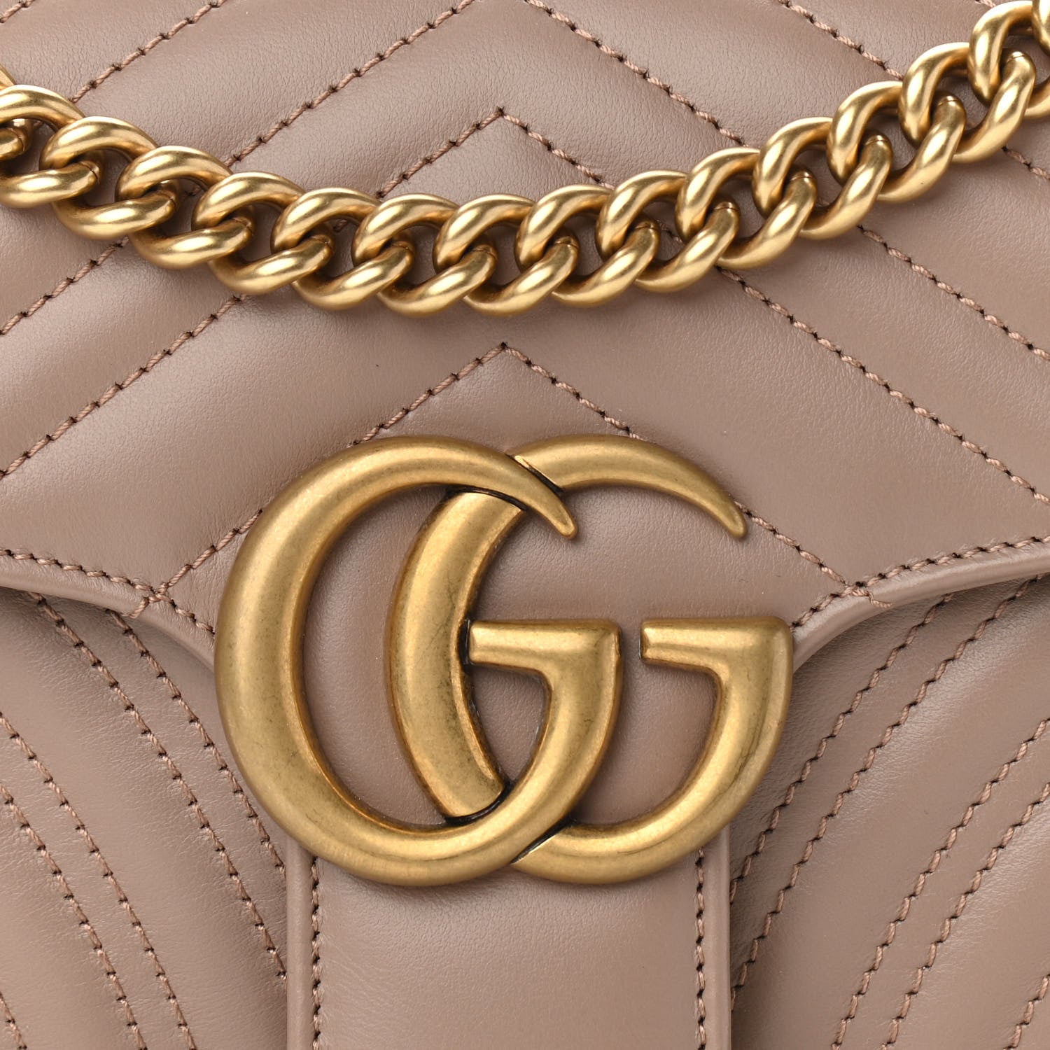 Gucci Calfskin Matelasse Small GG Marmont Shoulder Bag Porcelain Rose 8 of 11