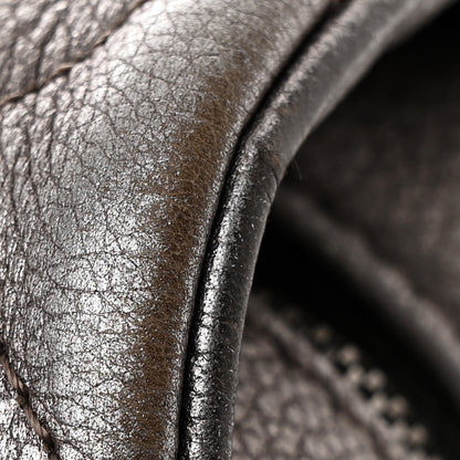 Chanel Metallic Grained Calfskin Quilted Medium Casual Rock Flap Charcoal 12 of 13