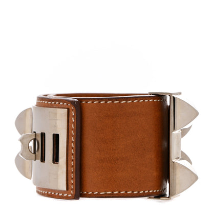 Hermes Barenia Collier De Chien CDC Bracelet S Fauve 3 of 5