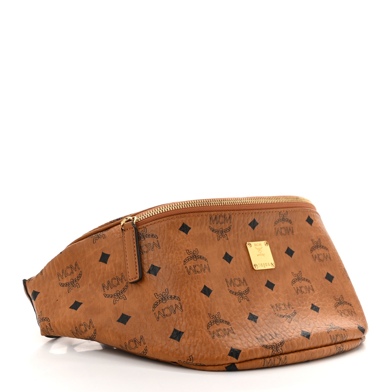 MCM Visetos Stark Belt Bag Cognac 4 of 9