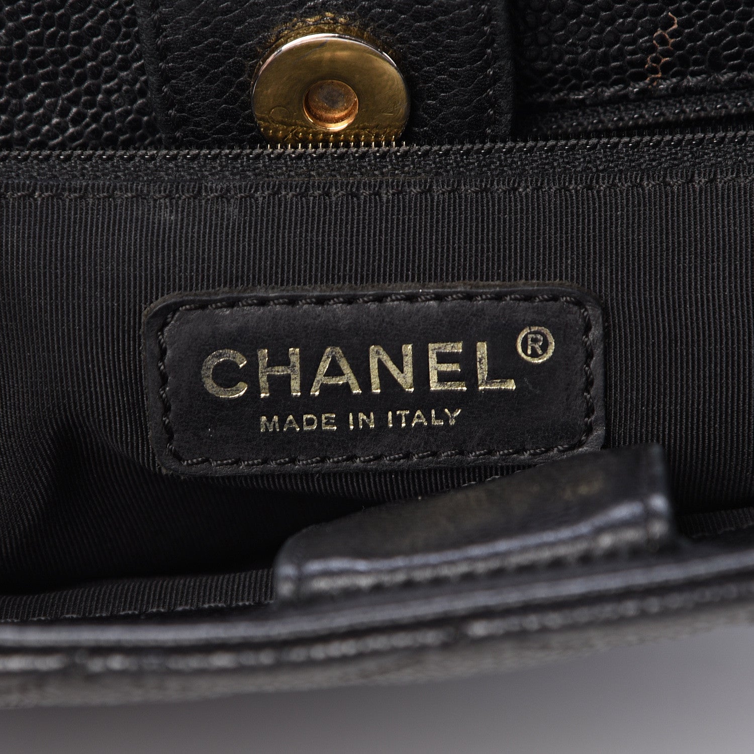 Chanel Caviar Quilted Petit Shopping Tote PST Black 5 of 13