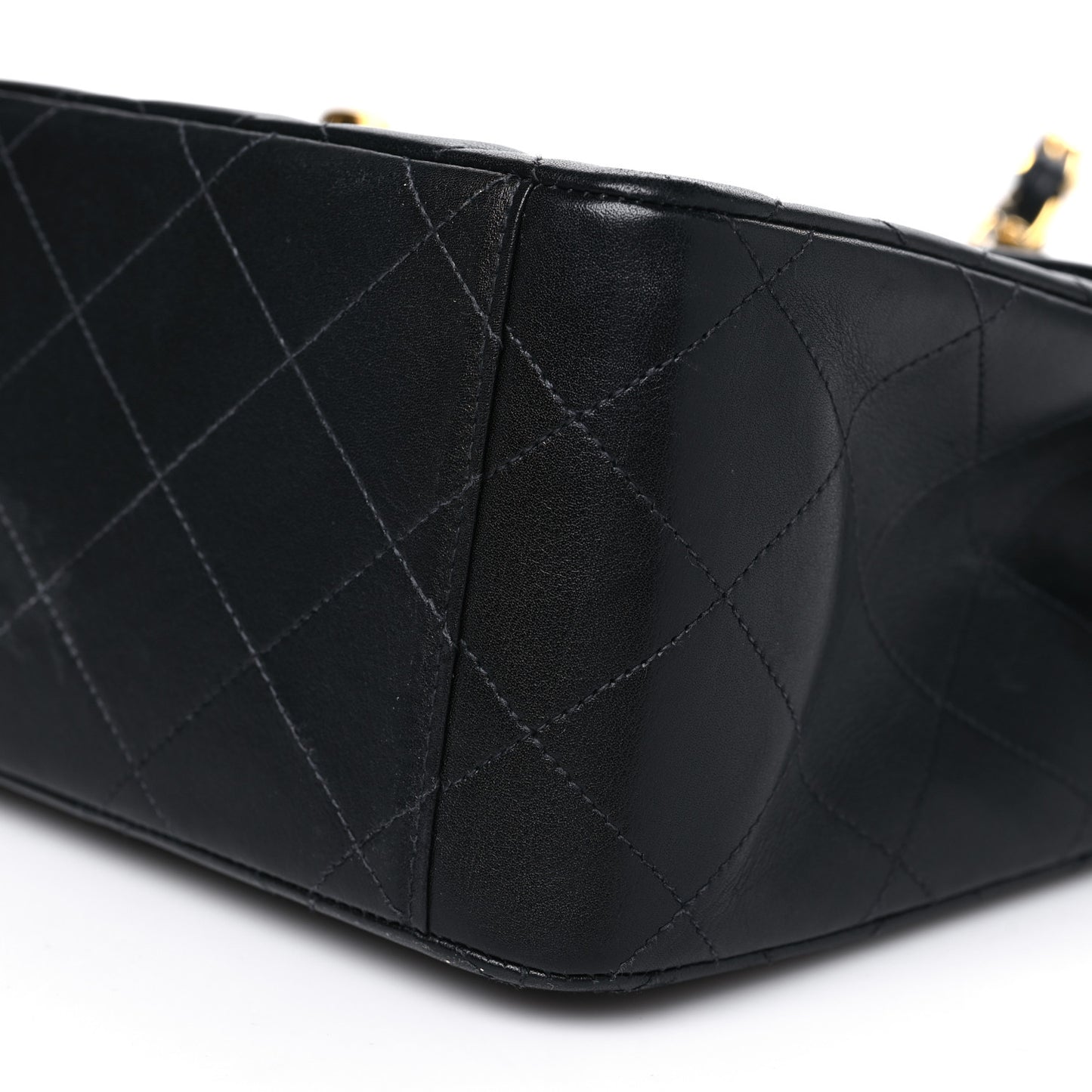 Lambskin Quilted XL Jumbo Single Flap Black