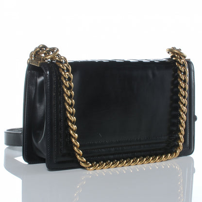 Chanel Glazed Calfskin Medium Boy Flap Black 3 of 7