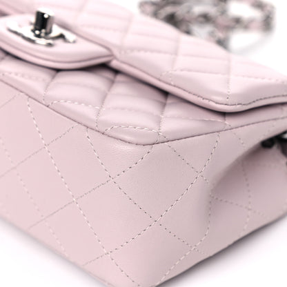 Chanel Lambskin Quilted Mini Rectangular Flap Light Purple 10 of 13