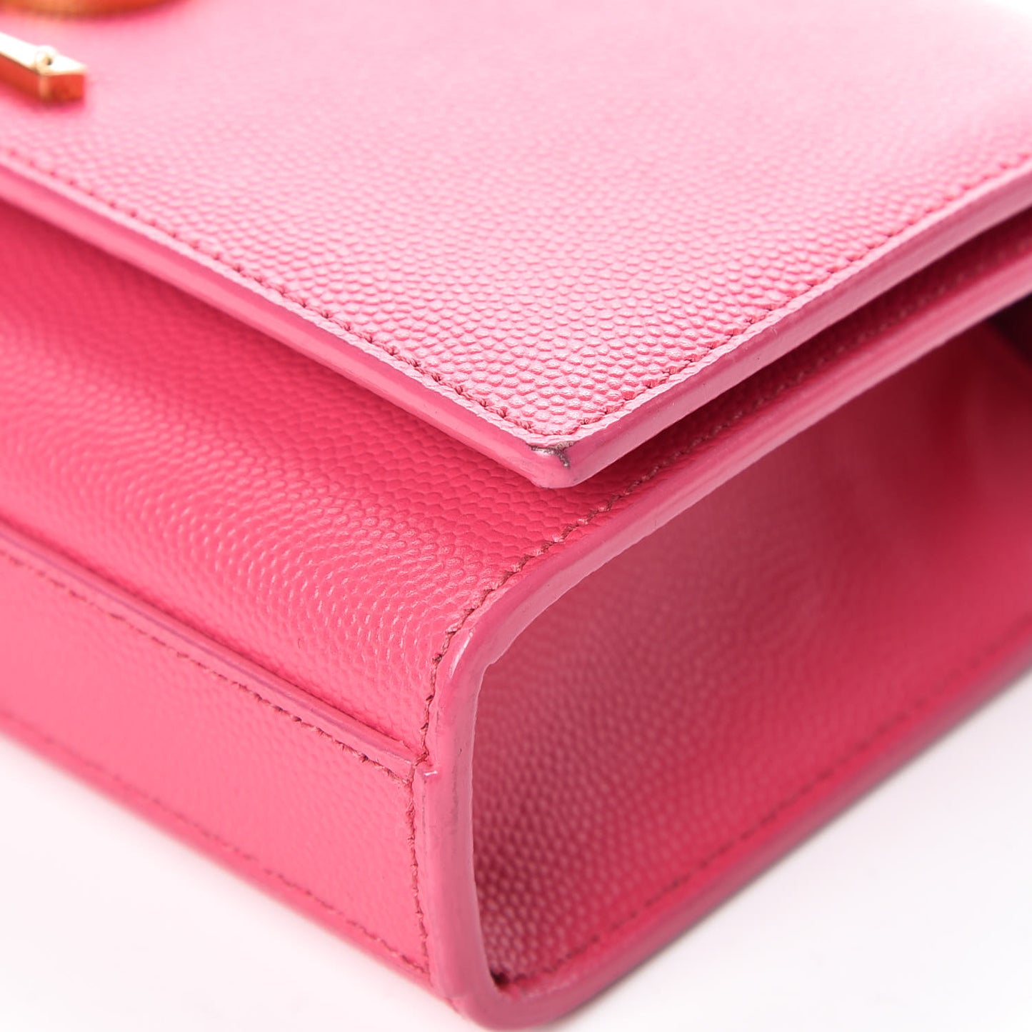 Grain De Poudre Small Monogram Kate Satchel Fuchsia