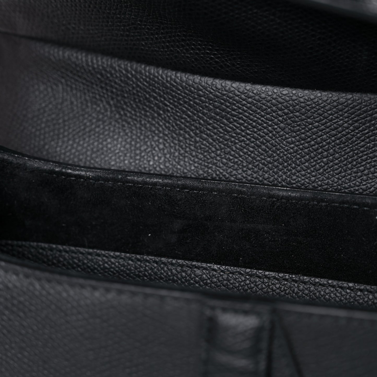 Grained Calfskin Saddle Bag Black