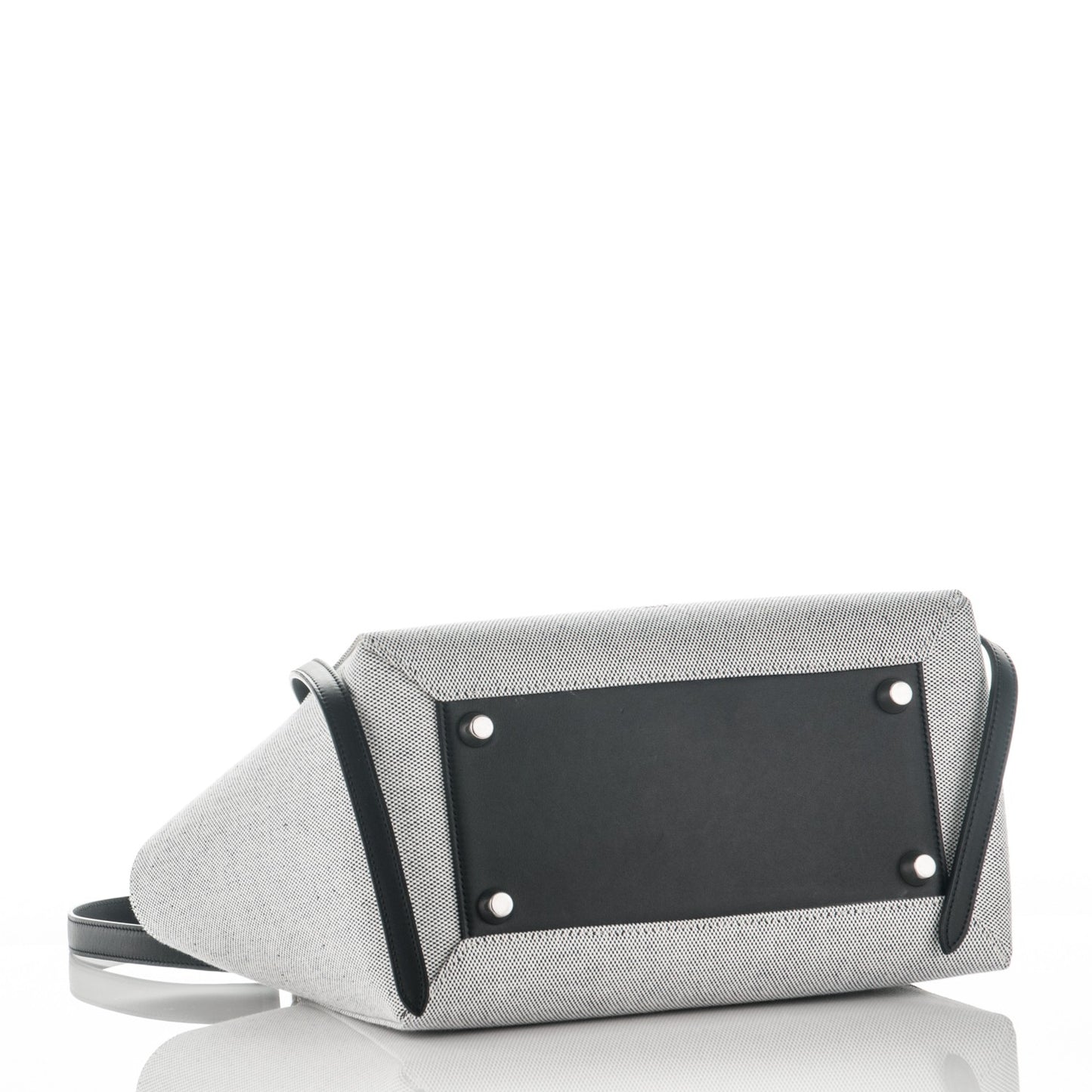 Cotton Canvas Calfskin Mini Belt Bag Navy Blue