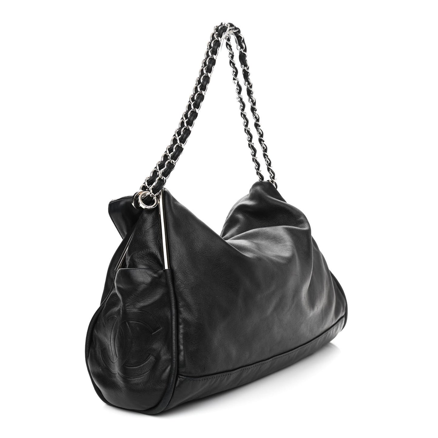 Lambskin Large Ultimate Soft Tote Black
