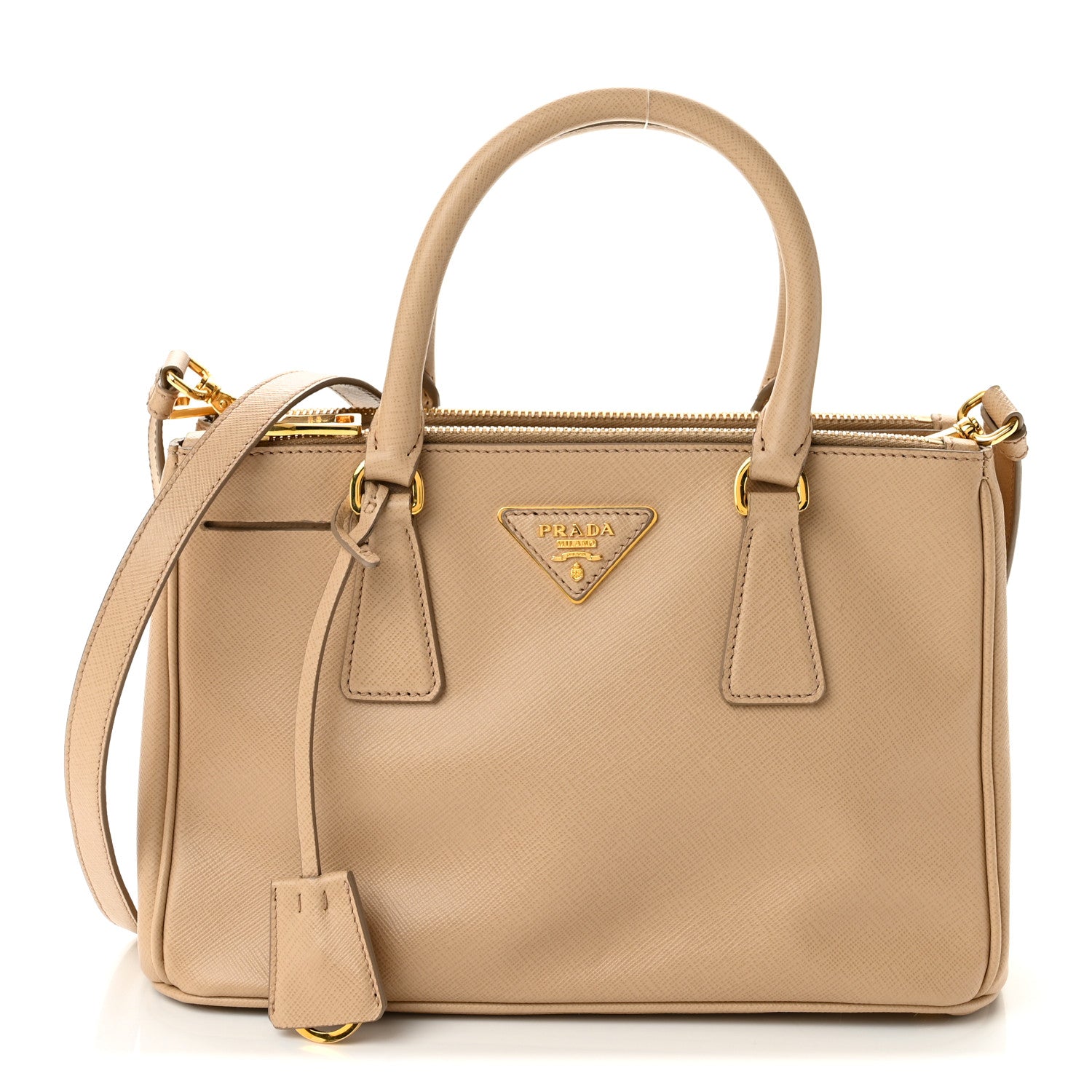 Prada Saffiano Mini Galleria Double Zip Tote Cammeo 1 of 13