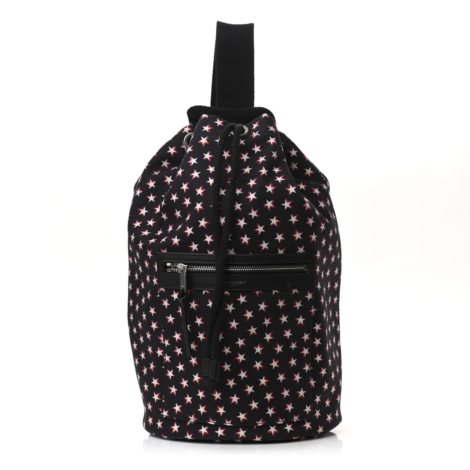 Saint Laurent Canvas Star Print City Sailor Backpack Black 3 of 10