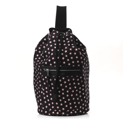 Saint Laurent Canvas Star Print City Sailor Backpack Black 3 of 10