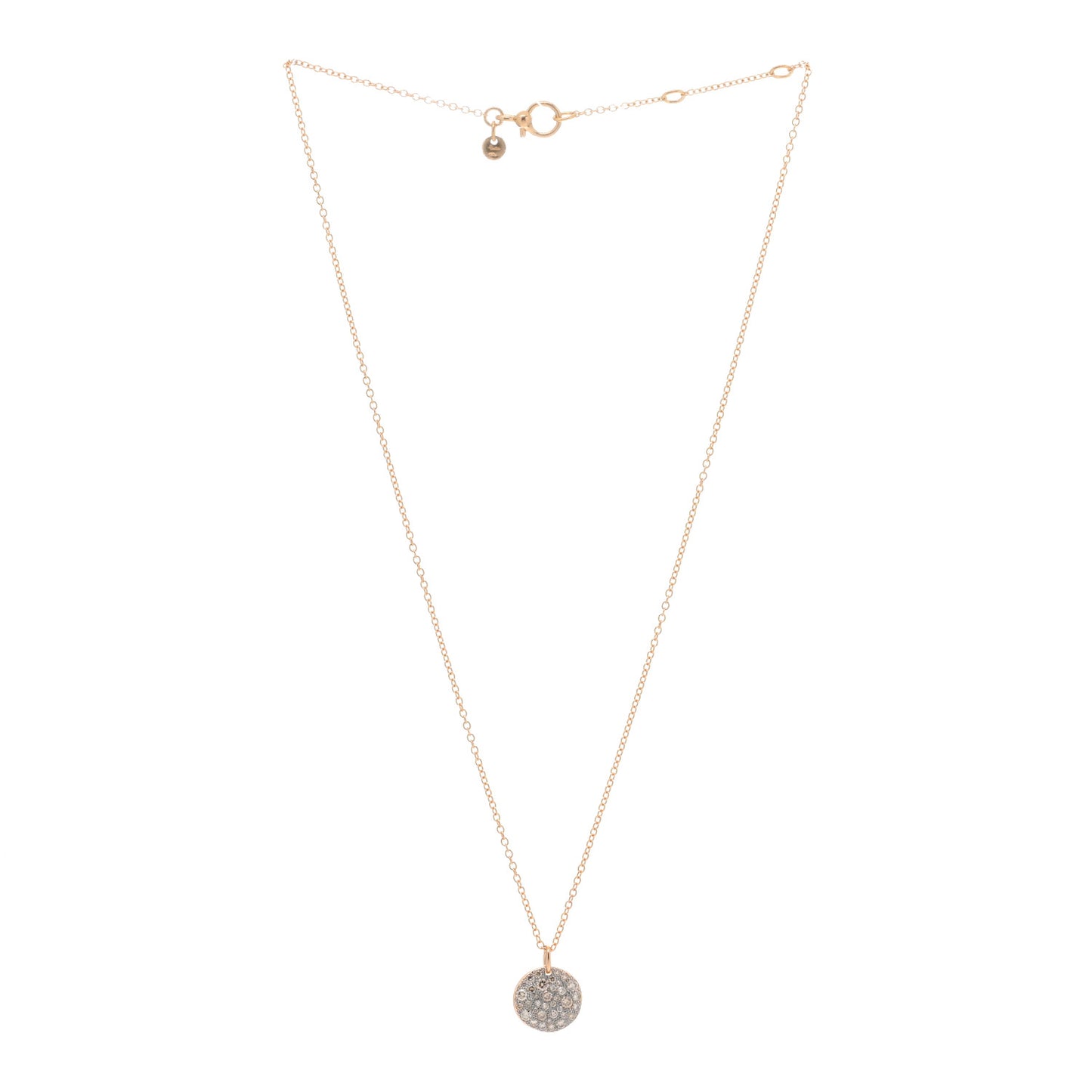 18K Rose Gold Cognac Diamond Sabbia Pendant Necklace