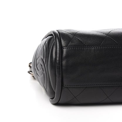 Chanel Lambskin Stitched Medium Ultimate Soft Tote Black 7 of 9