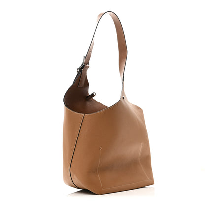 Loewe Calfskin Belted Balloon Bucket Shoulder Bag Tan 3 of 9