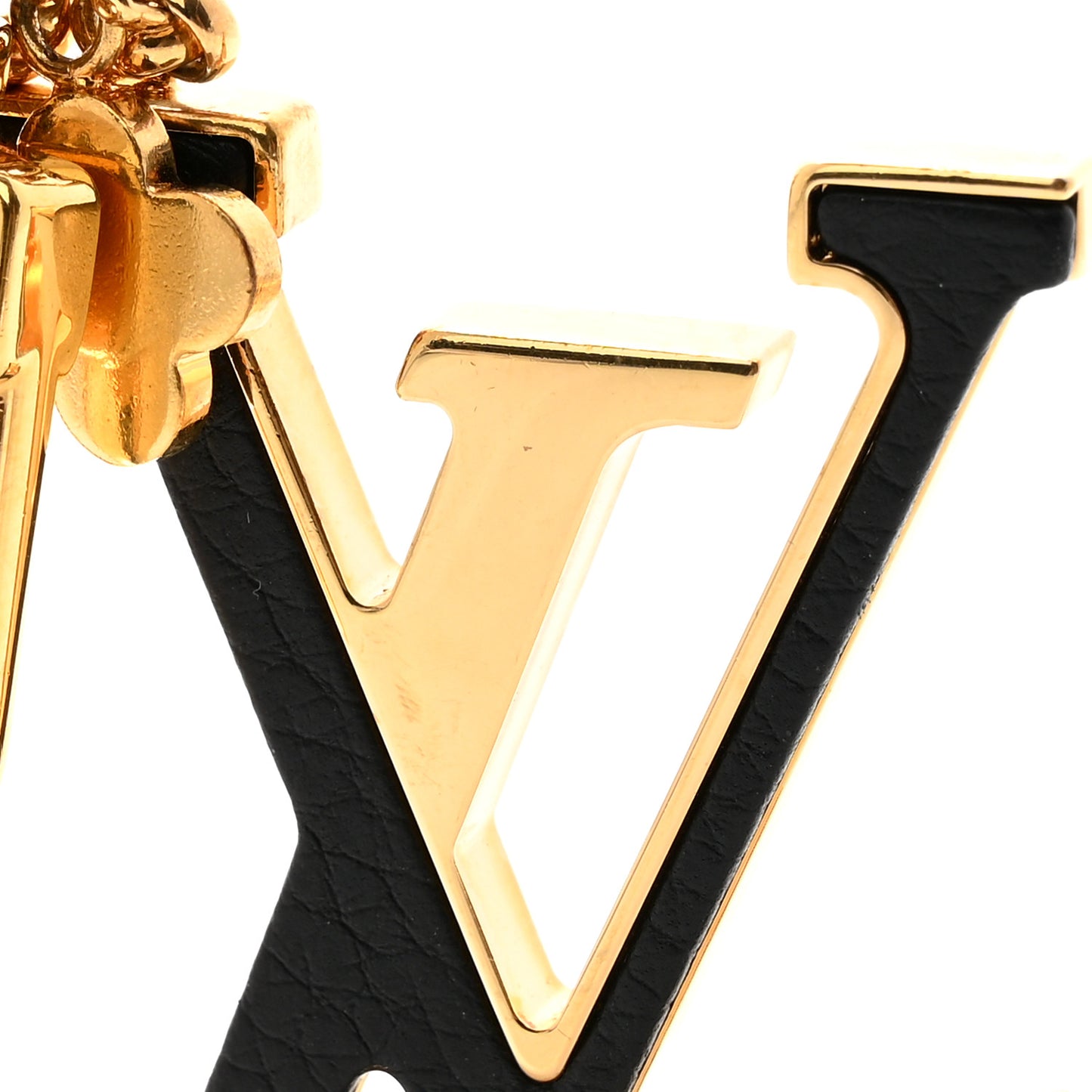 Metal Taurillon LV Capucines Bag Charm Key Holder Black