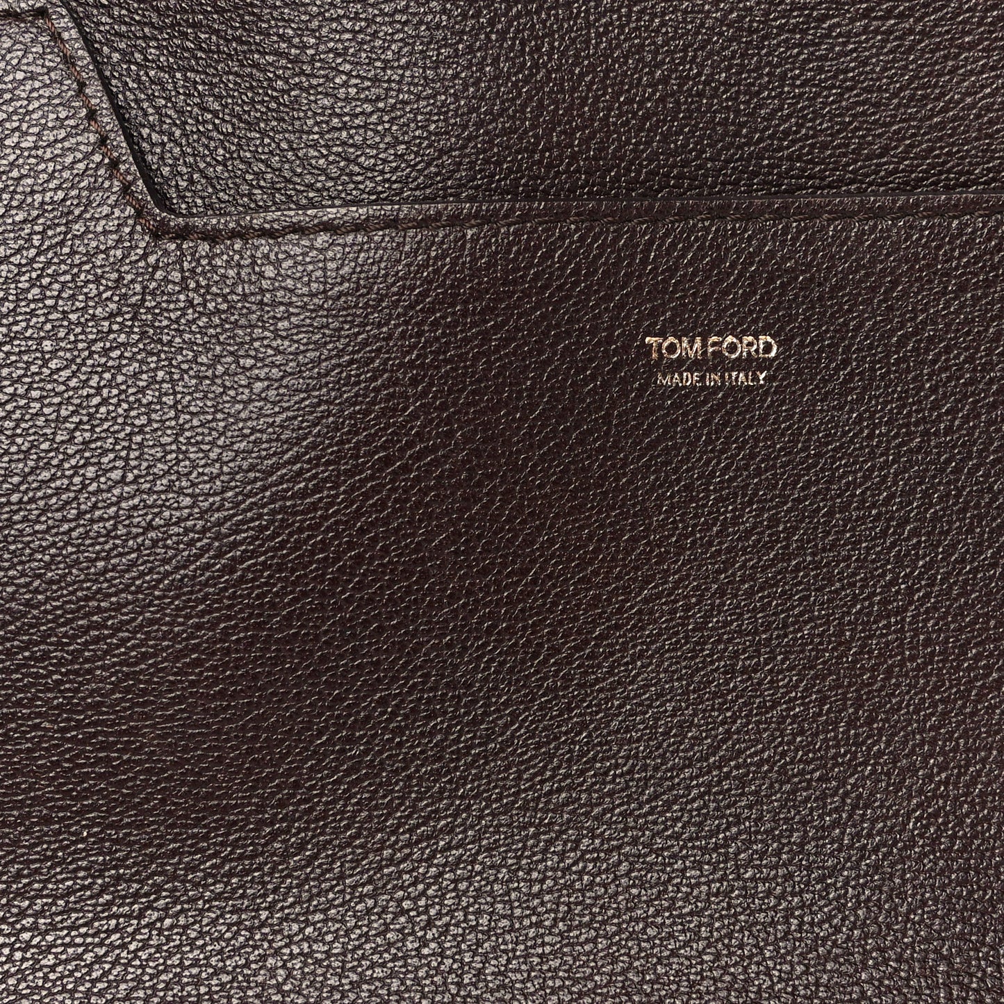 Pebbled Calfskin Large Jennifer Dark Brown