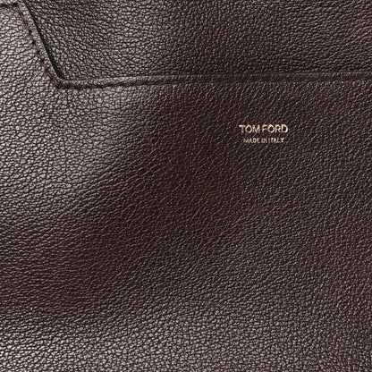 Tom Ford Pebbled Calfskin Large Jennifer Dark Brown 20 of 30
