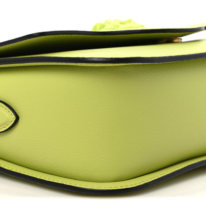 Versace Grained Calfskin Medusa Shoulder Bag Citron 9 of 10