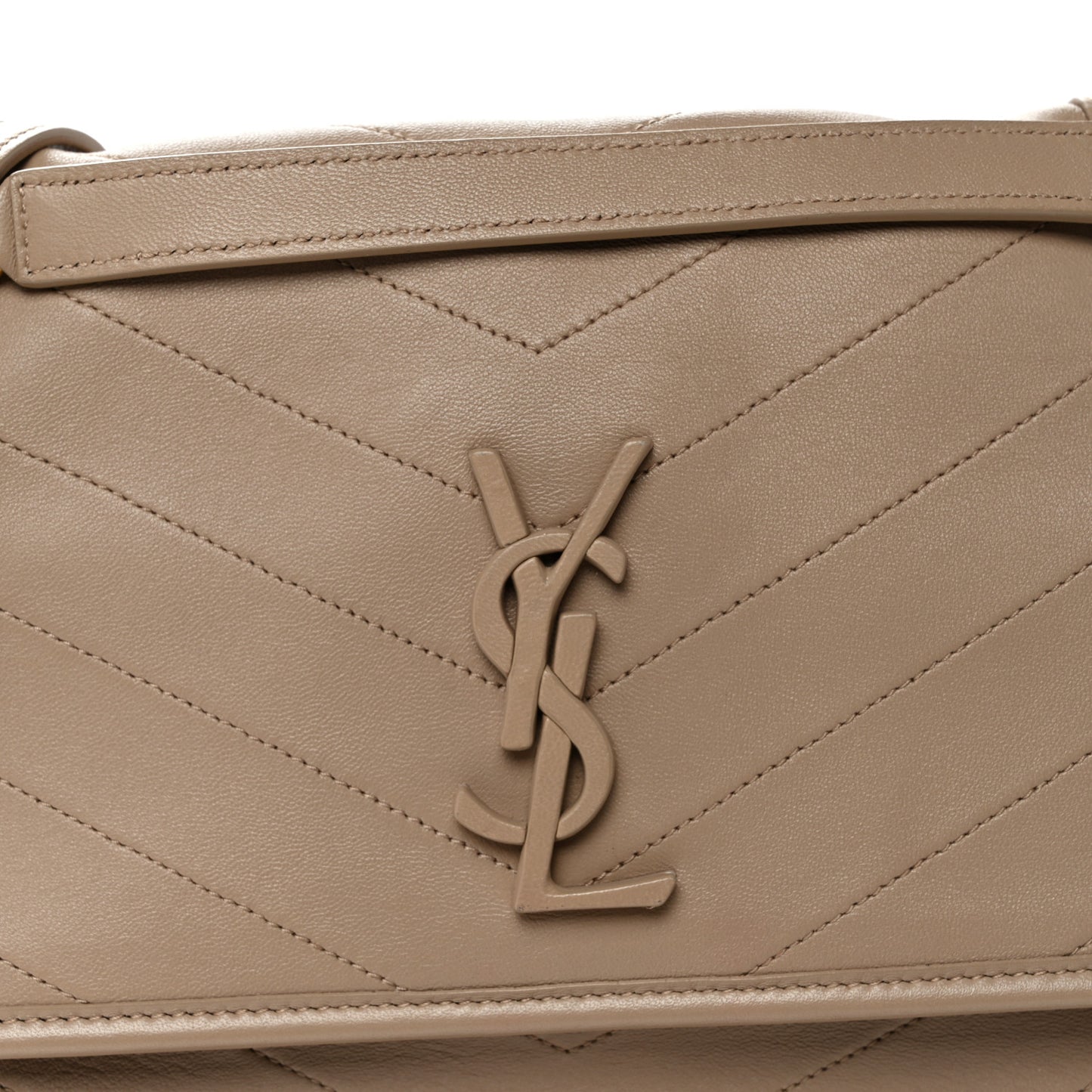 Lambskin Matelasse Monogram Medium Niki Chain Satchel Dark Beige