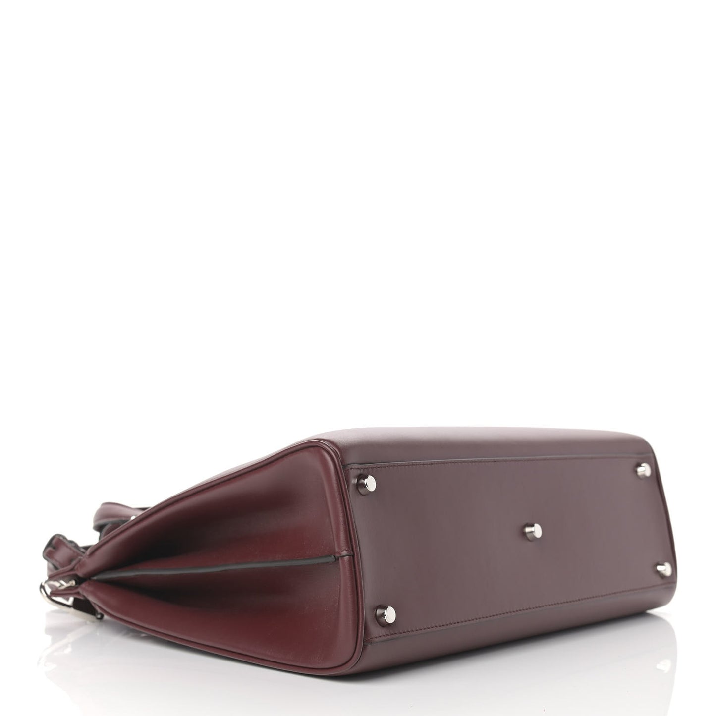Smooth Calfskin Medium Zumi Top Handle Bag Vintage Bordeaux