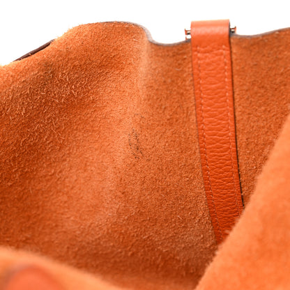 Hermes Taurillon Clemence Picotin Lock 22 MM Orange 11 of 15