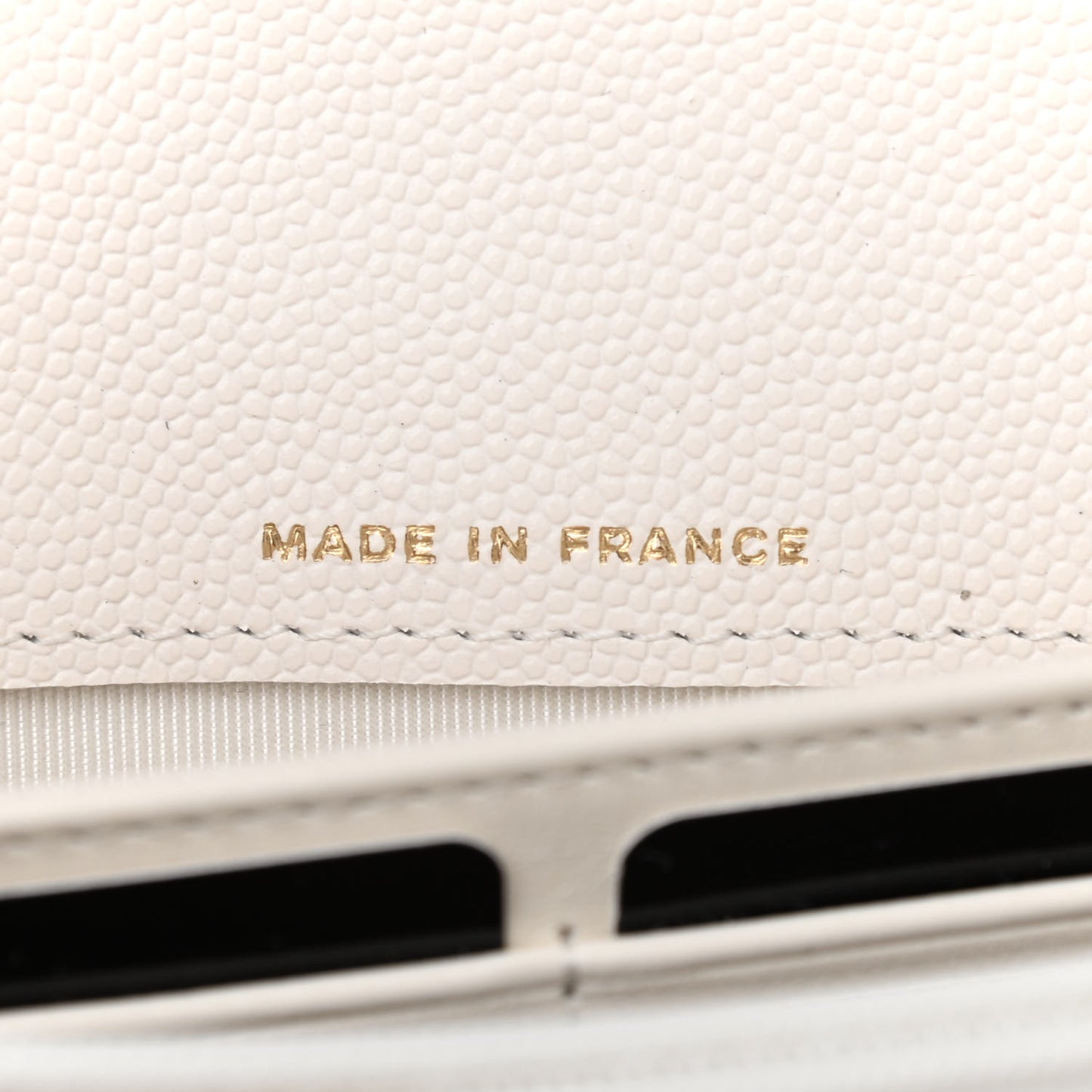 Caviar Quilted Large Flap Wallet White