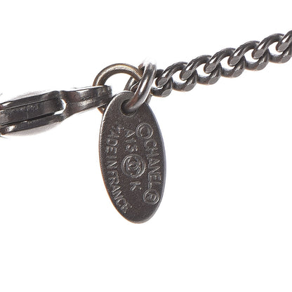 Chanel Enamel Map CC Pendant Necklace Dark Silver 6 of 6