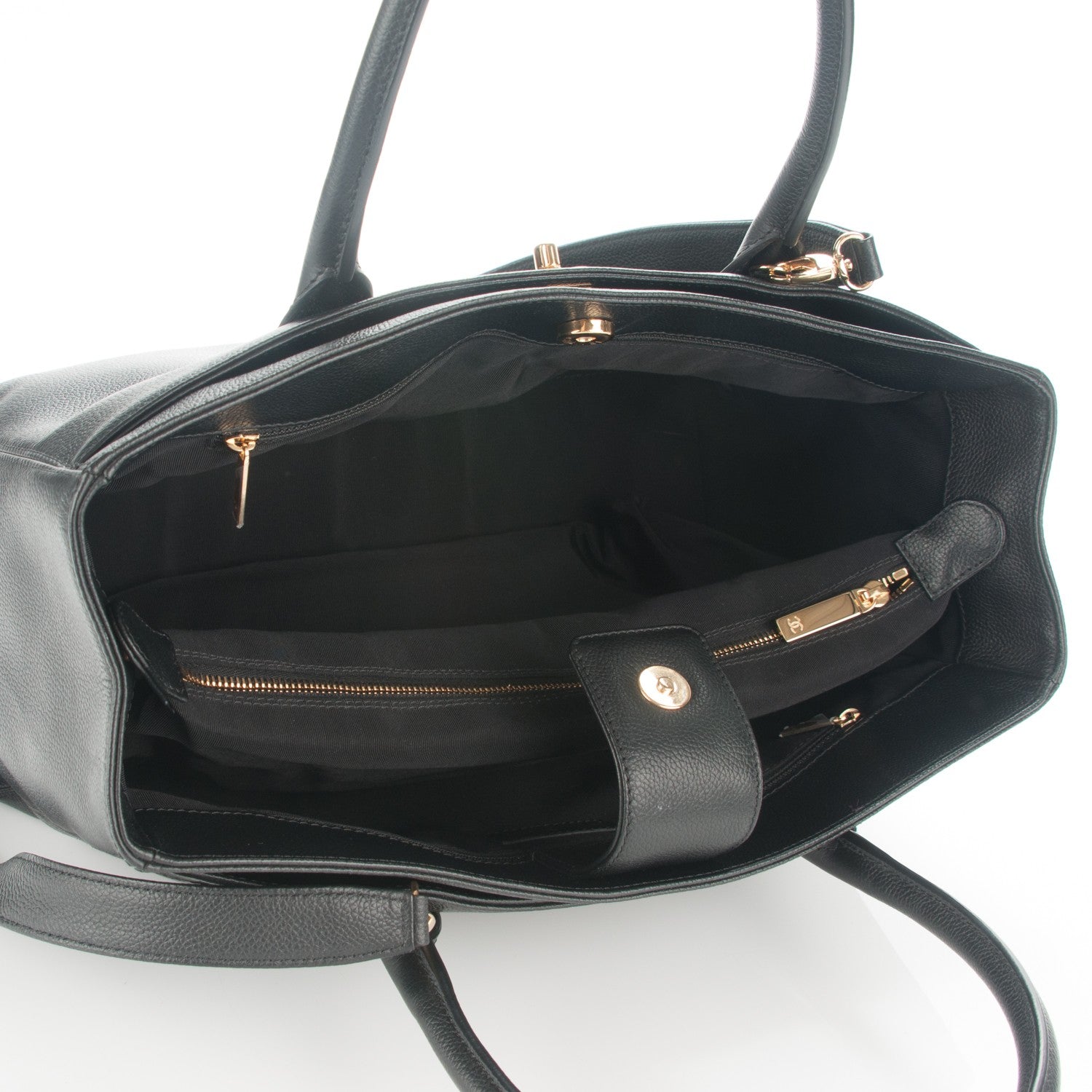 Chanel Calfskin Cerf Executive Shopper Tote Black 5 of 7