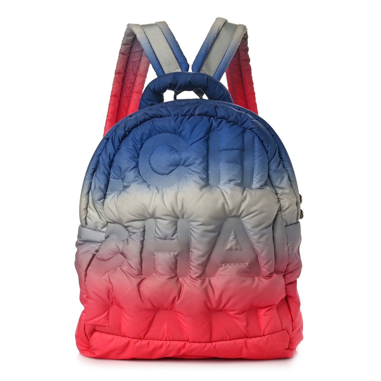 Nylon Embossed Small Doudoune Backpack Pink Blue White