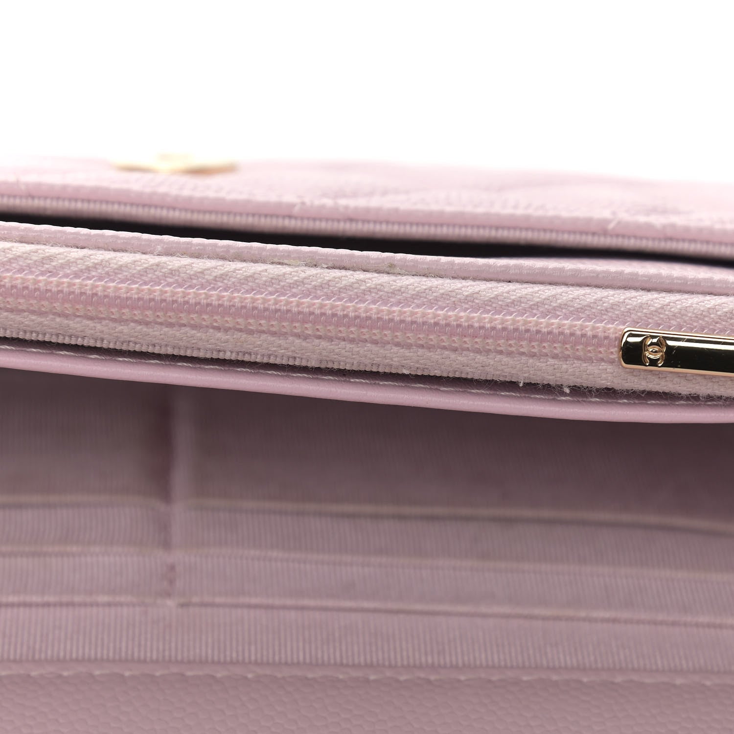 Chanel Caviar Quilted Wallet On Chain WOC Light Pink 16 of 19
