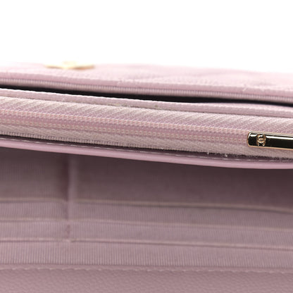 Chanel Caviar Quilted Wallet On Chain WOC Light Pink 16 of 19