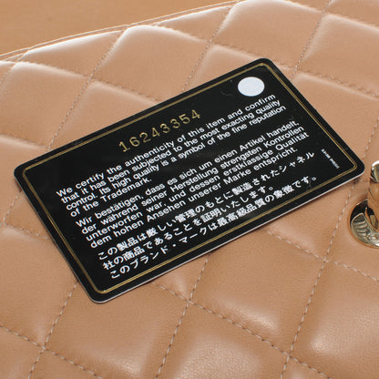 Chanel Lambskin Quilted Clutch Flap Beige 8 of 8