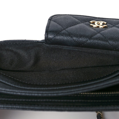 Chanel Caviar Quilted In & Out Chain Wallet Black 5 of 11