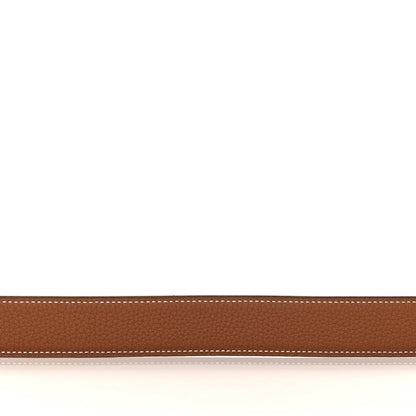 Hermes Box Togo 32mm Au Carre H Belt 85 Black Gold 6 of 7
