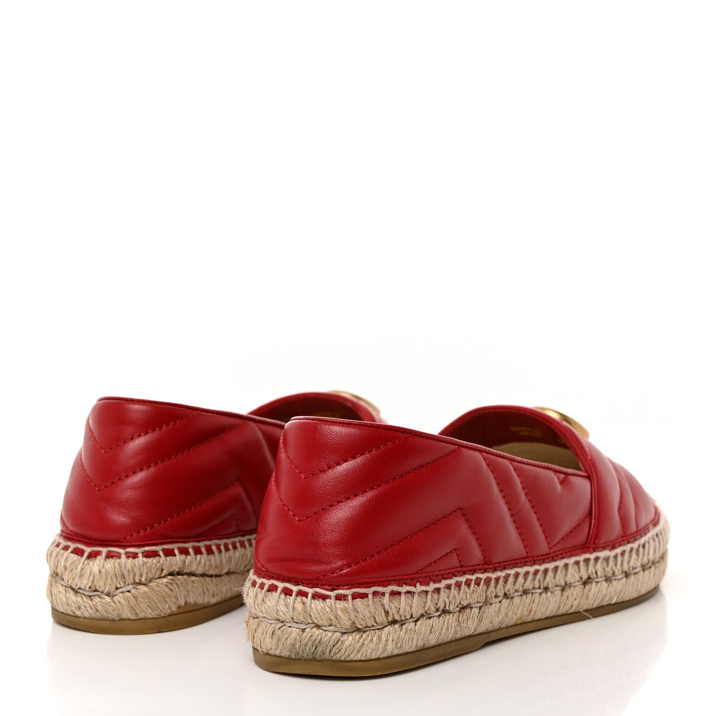 Nappa Matelasse GG Marmont Espadrilles 38 Hibiscus Red