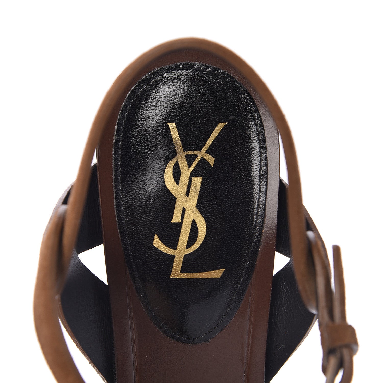 Saint Laurent Suede Tribute 75 Platform Sandals 39 Land 14 of 17