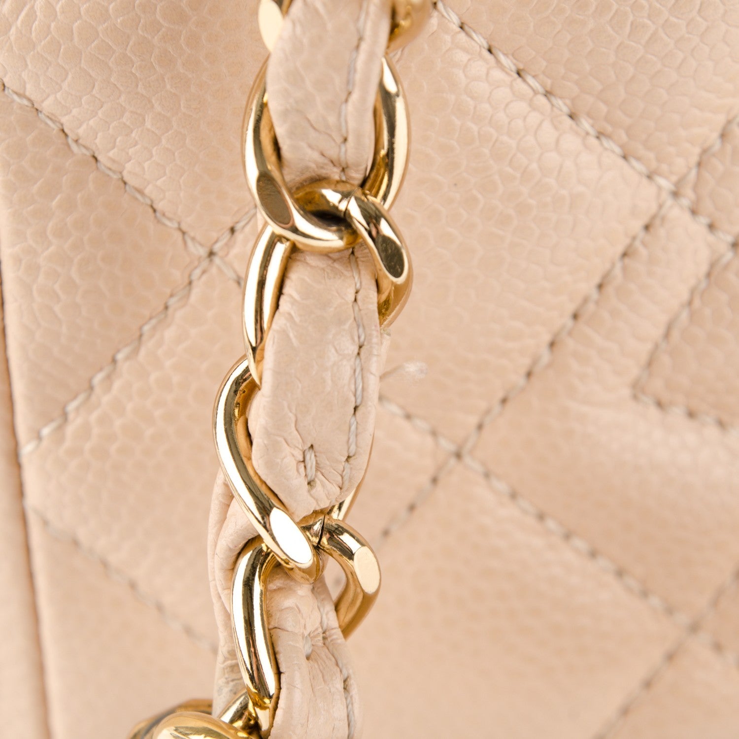 Chanel Caviar Quilted Petit Shopping Tote PST Beige Clair 8 of 9