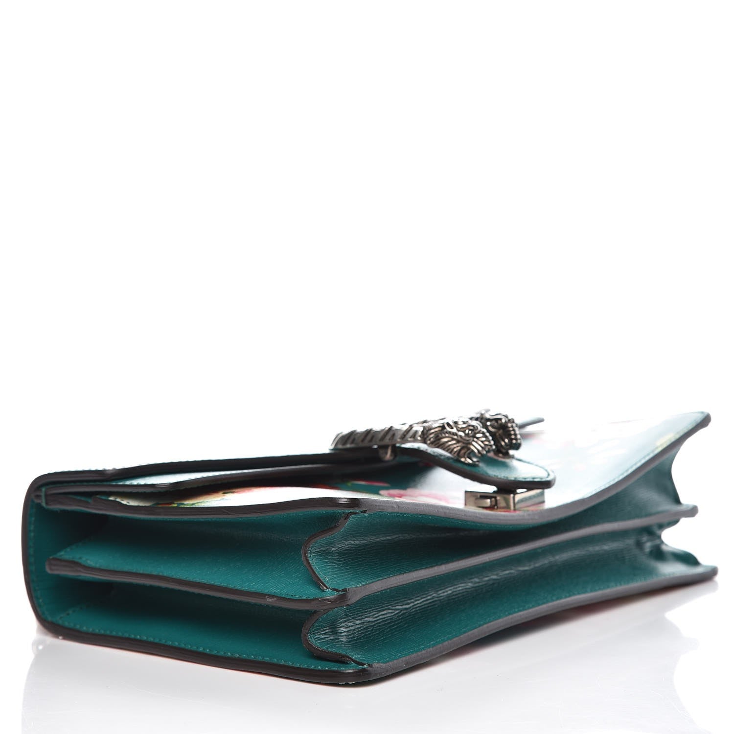 Gucci Calfskin Blooms Print Small Dionysus Shoulder Bag Bright Emerald Multicolor 4 of 8